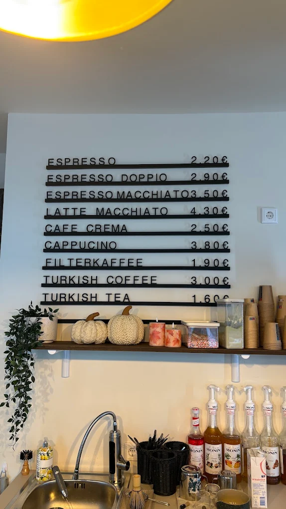 Getränkekarte von Café Mero